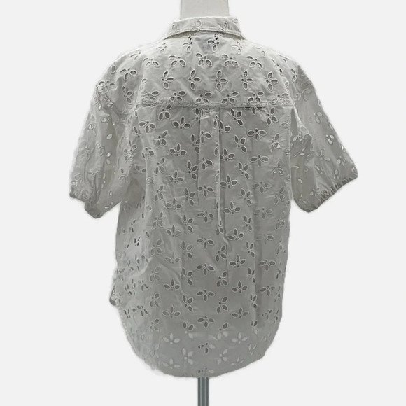 J. Crew Spring Garden Eyelet Blouse in White - Size 6 - Picture 5 of 11